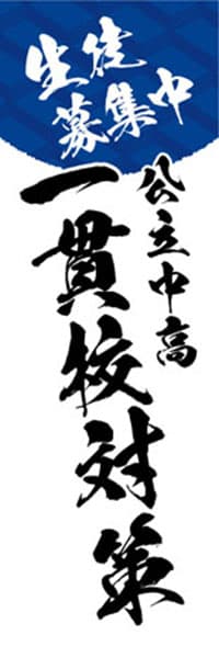 【EDU529】公立中高一貫校対策【筆文字・青】