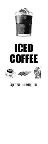 【PAC274】ICED COFFEE（モノクロ写真・白）
