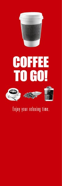 【PAC290】COFFEE TO GO!【モノクロ写真・赤】
