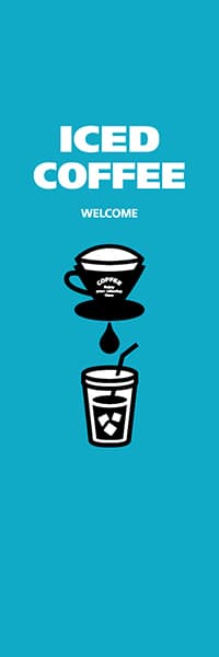 【PAC672】ICED COFFEE（テイクアウトカップ　水色）