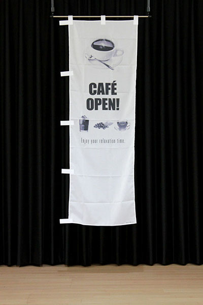 CAFE OPEN（モノクロ写真・白）_商品画像_2