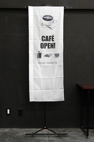 CAFE OPEN（モノクロ写真・白）_商品画像_3