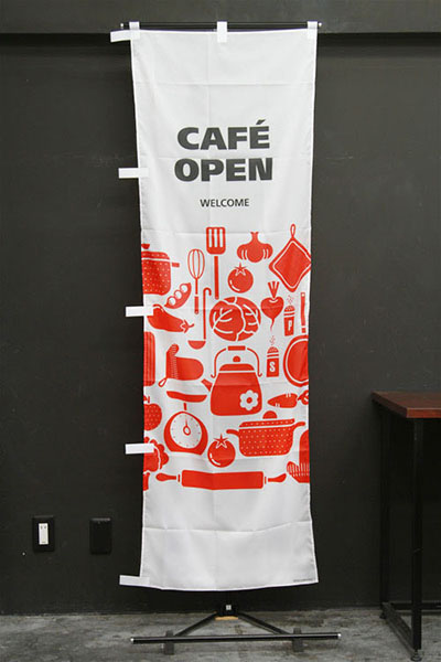 CAFE OPEN（キッチン道具・紅白）_商品画像_2