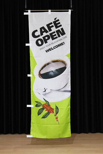 CAFE OPEN斜め文字（黄緑）_商品画像_2