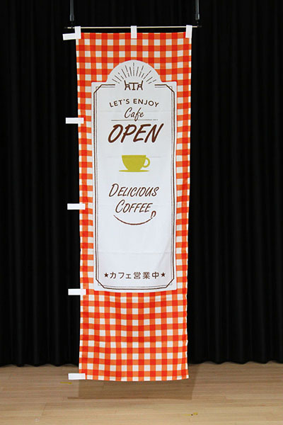 Cafe OPEN【チェック赤】_商品画像_2