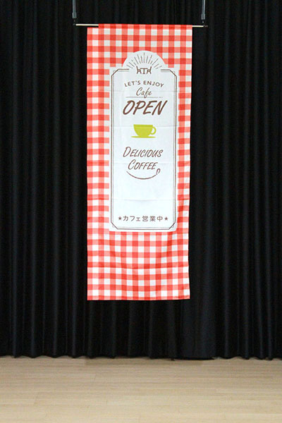 Cafe OPEN【チェック赤】_商品画像_3